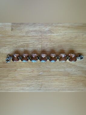 Crystal Link Bracelet in Light Pink